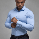 Camisa Social Masculina VelloTech™ - Tecnologia Anti-Amassado e Tecido Respirável