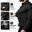 Camisa Social Masculina VelloTech™ - Tecnologia Anti-Amassado e Tecido Respirável